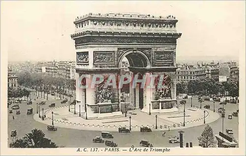 Cartes postales Paris L'Arc de Triomphe