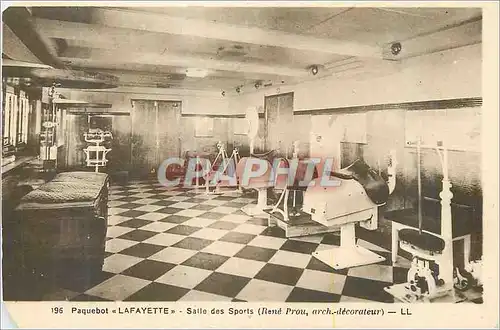 Cartes postales Paquebot Lafayette Salle des Sports