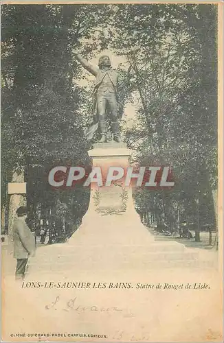 Cartes postales Lons-Le-Saunier les Bains Statue de Rouge de Lisle