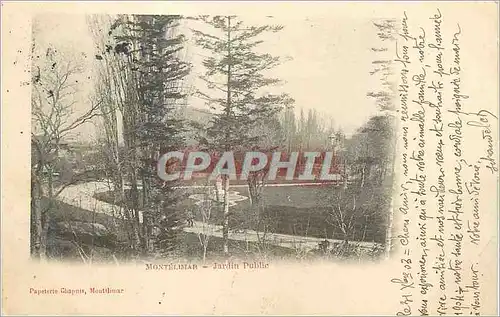 Cartes postales Montelimar Jardin Public (carte 1900)