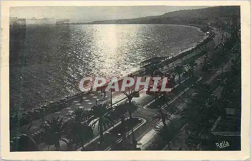 Cartes postales Nice Couchant sur la Promenade des Anglais et la Baie des Anges