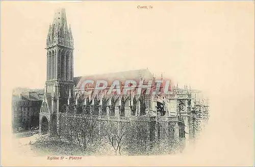 Cartes postales Caen Eglise St Pierre (carte 1900)