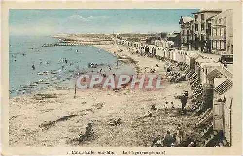 Ansichtskarte AK Courseulles-sur-Mer La Plage (vue generale)