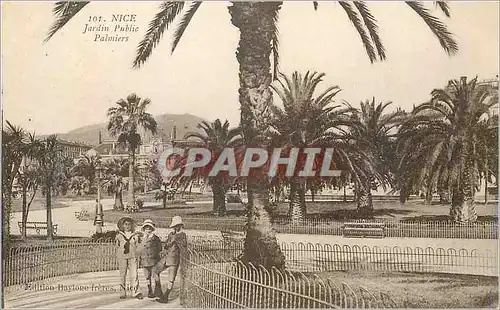 Cartes postales Nice Jardins Public Palmiers Enfants