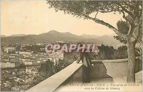 Cartes postales Nice Vue prise du Chateau vers la Colline de Gimiez