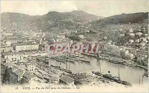 Cartes postales Nice Vue du Port Prise du Ch�teau Bateaux