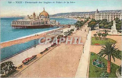 Cartes postales Nice Promenade des Anglais et Palais de la Jetee