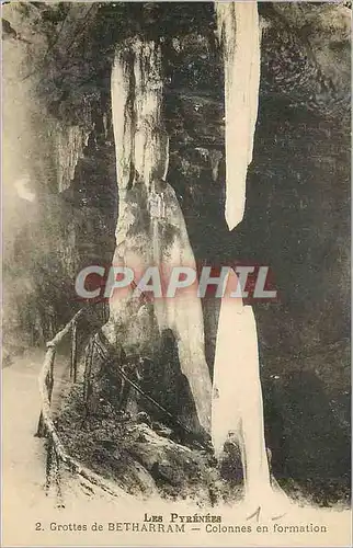 Cartes postales Les Pyrenees Grotte de Betharram Colonnes en formation