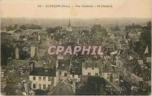 Ansichtskarte AK Alencon (Orne) Vue generale St Leonard