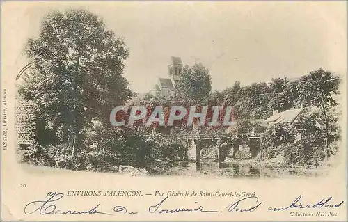 Cartes postales Alencon Vue generale de Saint-Ceneri-le-Gerei (carte 1900)