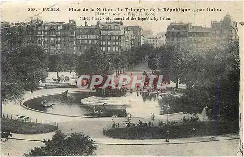 Ansichtskarte AK Paris Place de la Nation Le Triomphe de la Republique par Dalou