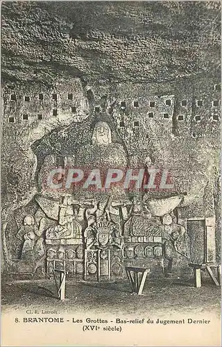 Cartes postales Brantome Les Grottes Bas-relief du Jugement Dernier