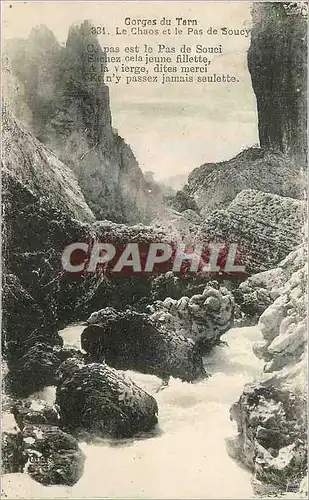 Cartes postales Gorges du Tarn Le Chaos et le Pas de Soucy