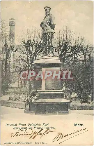 Cartes postales Metz Monument du Prince Charles