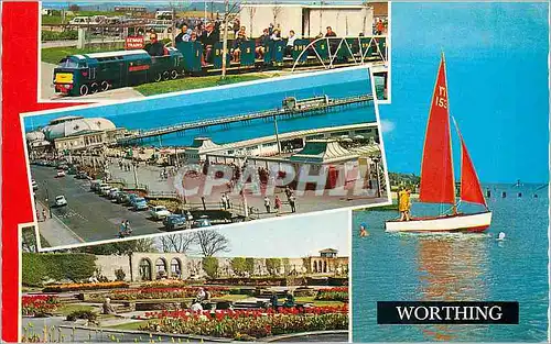 Cartes postales moderne Worthing Train Bateau