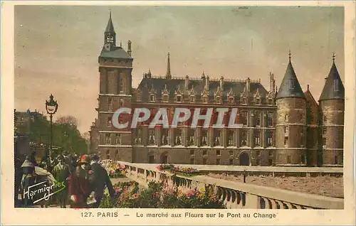 Cartes postales Paris Le marche aux Fleurs sur le Pont au Change