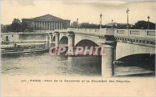 Ansichtskarte AK Paris Pont de la Concorde et la Chambre des Deputes Bateau