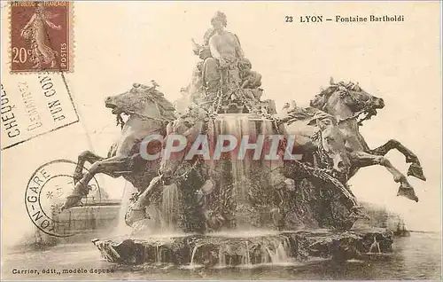 Cartes postales Lyon Fontaine Bartholdi