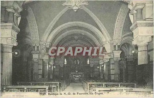 Cartes postales Lyon Basilique de N D de Fourviere La Crypte