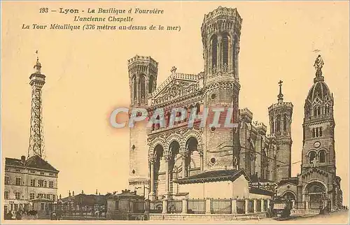 Cartes postales Lyon La Basilique de Fourviere L'ancienne Chapelle