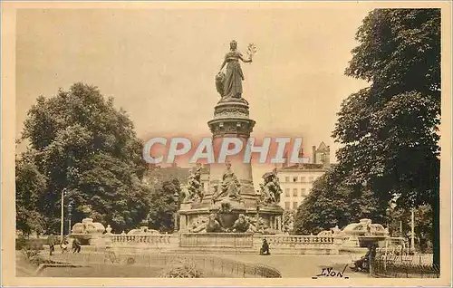 Cartes postales Lyon (Rhone) Statue de la Republique Place Carnot