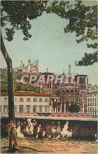 Cartes postales Lyon Coteau de Fourviere et Cathedrale Saint-Jean