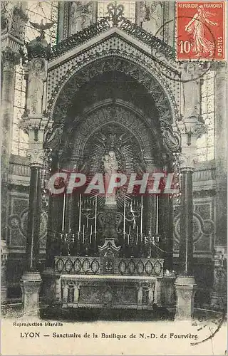 Cartes postales Lyon Sanctuaire de la Basilique N D de Fourviere