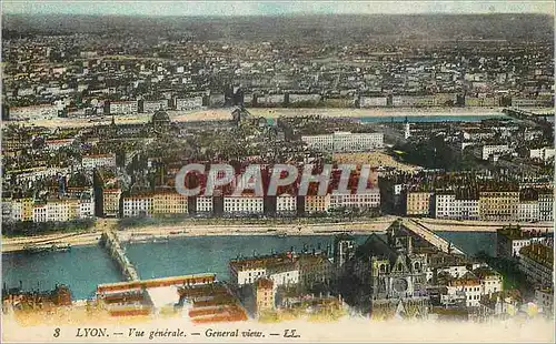 Cartes postales Lyon Vue generale