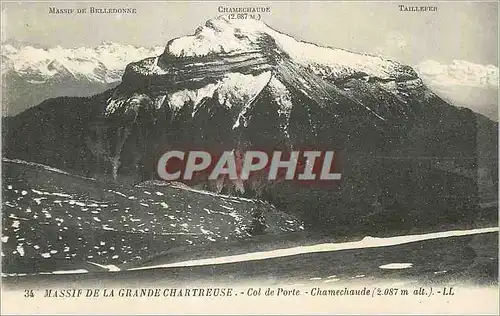 Cartes postales Massif de la Grande Chartreuse Col de Porte Chamechaude