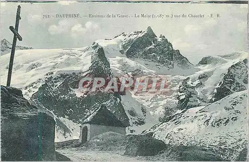 Cartes postales Dauphine Environ de la Grave La Meije vue du Chazelet
