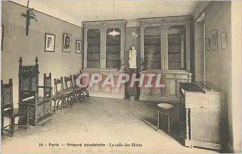 Cartes postales Paris Prieure benedictin La salle des Hotes Bibliotheque