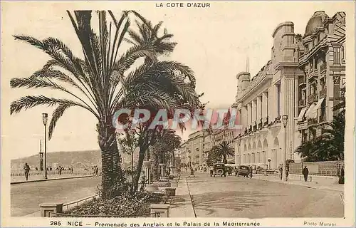 Cartes postales Nice Promenade des Anglais et le Palais de la Mediterranee