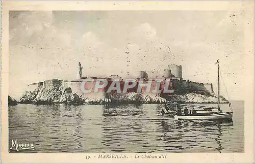 Cartes postales Marseille Le Chateau d'If Bateau