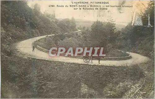 Ansichtskarte AK L'Auvergne Pittoresque Route du Mont-Dore a Murols Un tournant brusque sur le Ruisseau de Dyane