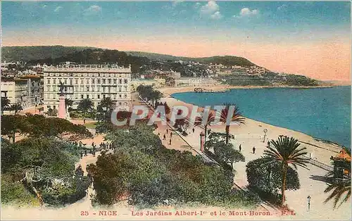 Cartes postales Nice Les Jardins Albert Ier et le Mont-Boron