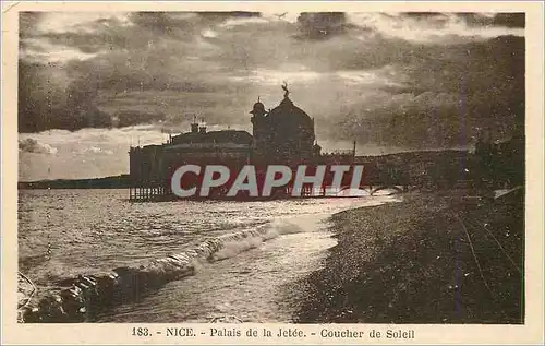 Cartes postales Nice Palais de la Jetee Coucher de Soleil