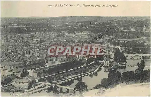 Cartes postales Besancon Vue generale prise de Bregille