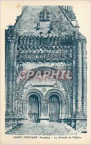 Cartes postales Vouvant (Vendee) Le Portail de l'Eglise