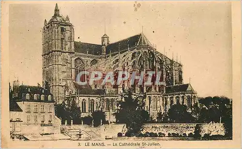 Ansichtskarte AK Le Mans La Cathedrale St Julien