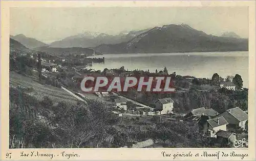 Ansichtskarte AK Lac d'Annecy Tegrier Vue generale et Massif des Bauges