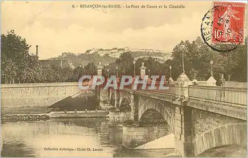 Ansichtskarte AK Besancon-les-Bains Le Pont de Canot et la Citadelle