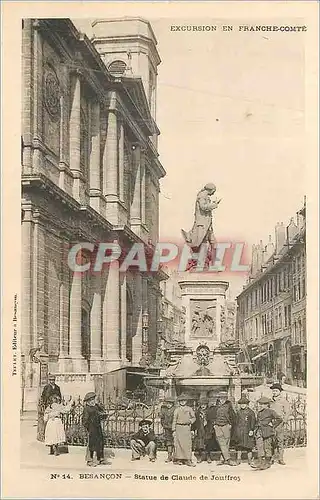 Ansichtskarte AK Besancon Statue de Claude de Jouffroy