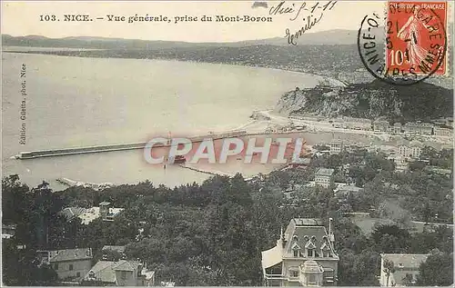 Cartes postales Nice Vue generale prise du Mont-Boron