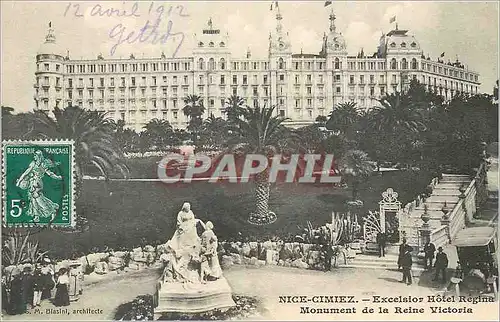 Ansichtskarte AK Nice Cimiez Excelsiov Hotel Regina Monument de la Reine Victovia