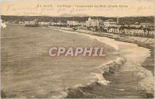 Ansichtskarte AK Nice La Plage Promenade du Midi (Etats-Unis)