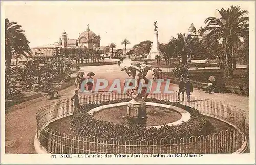 Ansichtskarte AK Nice La Fontaine des Tritons dans les Jardins du Roi Alber Ier