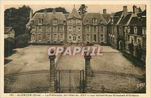 Cartes postales Alencon (Orne) La Prefecture bel hotel du XVIIe s qui fut habite par Elisabeth d'Orleans