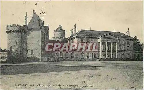 Ansichtskarte AK Alencon Le Chateau et le Palais de Justice