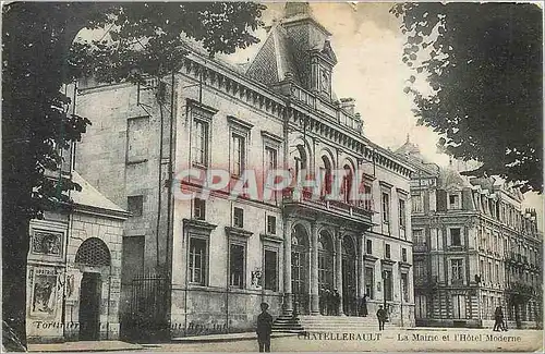 Cartes postales Chatellerault La Mairie et l'Hotel Moderne