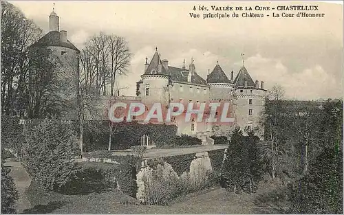 Cartes postales Vallee de la Cure Chastellux Vue principale du Chateau La Cour d'Honneur